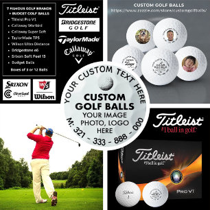 Balles De Golf 12 x Photo personnalisée Logo Titleist Pro V1 Golf