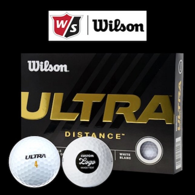 Balles De Golf 12 x Wilson Ultra 500 Custom Logo Golf Balls (Box of 12 Wilson Ultra 500 Distance custom logo golf balls.)