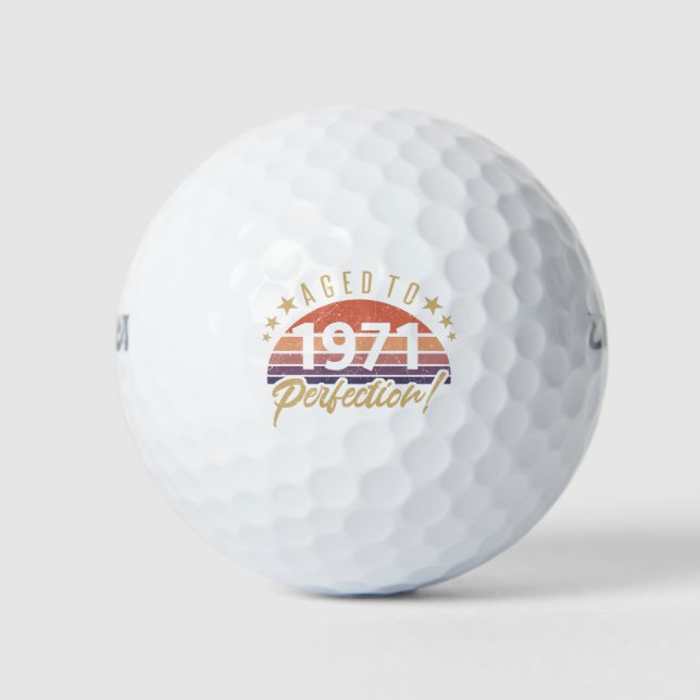 Balles De Golf 1971 50e Anniversaire À La Perfection (Devant)