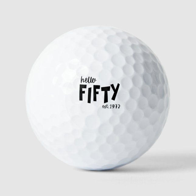 Balles De Golf 1973, 50e anniversaire, anniversaire rond (Recto)