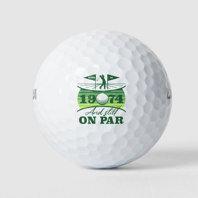 Balles De Golf 1974 50e anniversaire Humour de golf (Devant)