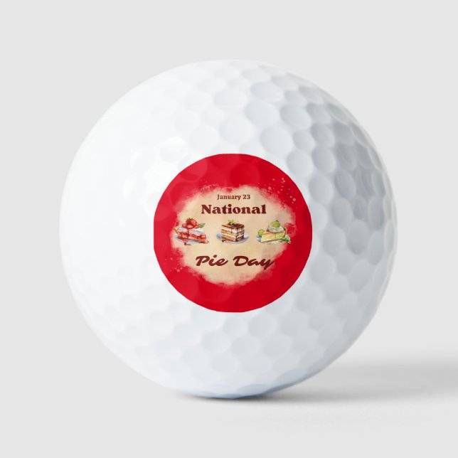 Balles De Golf 23 janvier Journée nationale du gâteau (Recto)
