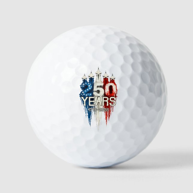 Balles De Golf 250 Years American Flag 250th Anniversary  (Recto)