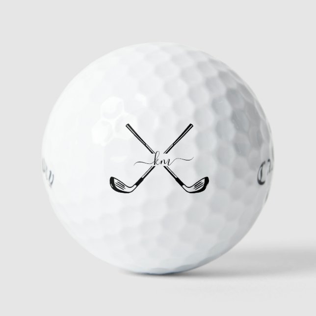 Balles De Golf 2 Initial Monogram Golf Balls - Personalized Gift  (Recto)