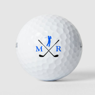 Balles De Golf 2-Initiales Golfeur Classe Monogramme