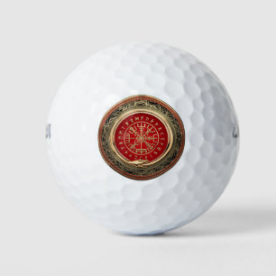 Balles De Golf [310] Vegvisir - Viking Gold Magic Runic Compass