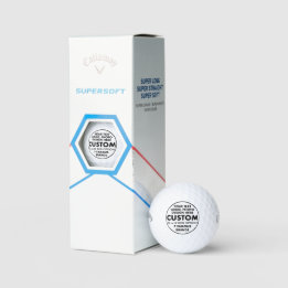 Balles De Golf 3 Callaway personnalisée Supersoft