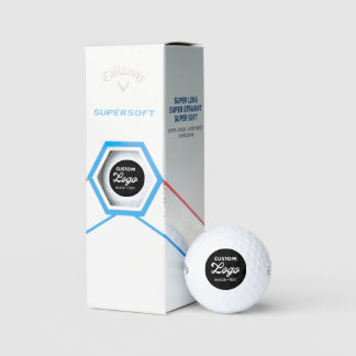 Balles De Golf 3 Logo Personnalisé Photo Callaway Supersoft Golf 
