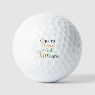 Balles De Golf 40e anniversaire de golf Cheers et bières