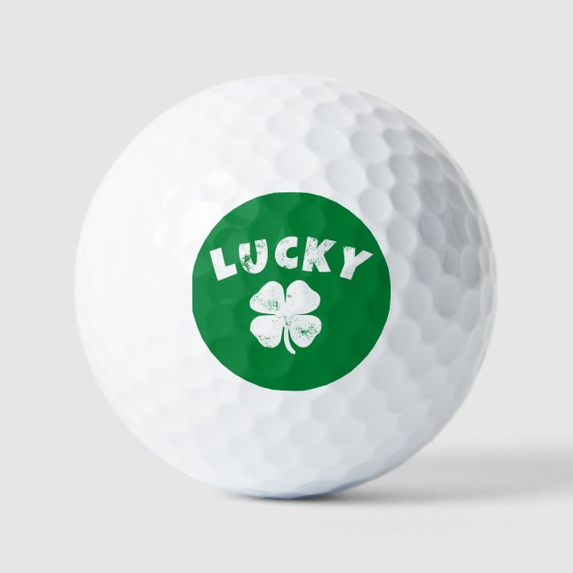 Balles De Golf 4 Leaf Lucky Clover St. Patrick's Day (Recto)