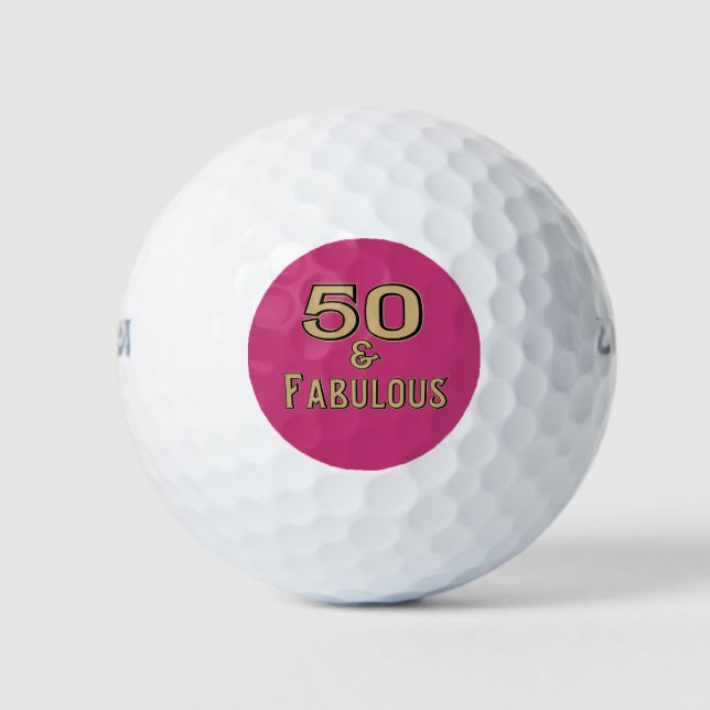Balles De Golf 50 et Fabulous Golfers Anniversaire (Devant)
