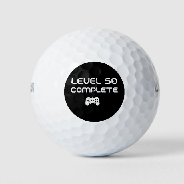 Balles De Golf 50e anniversaire / 50e anniversaire Niveau 50 ache (Devant)