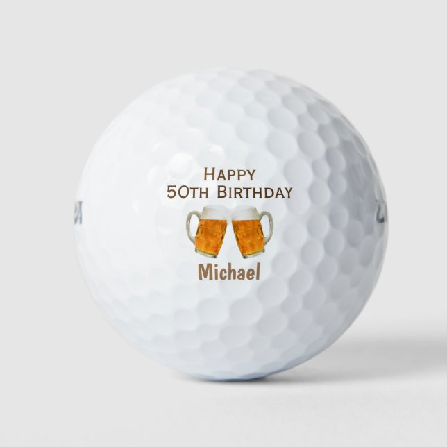 Balles De Golf 50e anniversaire de la bière de Golfer (Devant)