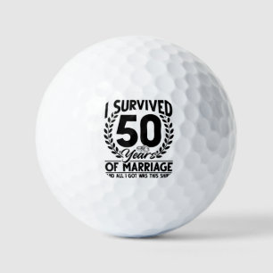 Balles De Golf 50e anniversaire du Mariage Couples Maris Femme 50