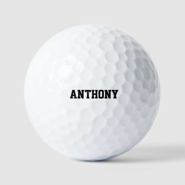 Balles De Golf 50e anniversaire Golfeur Noir Nom papa Moderne (Recto)