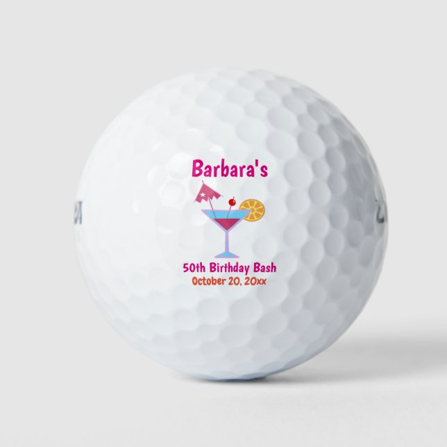 Balles De Golf 50e anniversaire Pink Martini Favor (Devant)