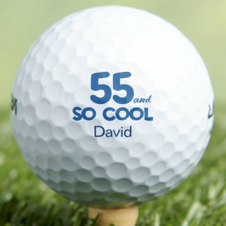 Balles De Golf 55th Birthday Classic 55 and So Cool Blue