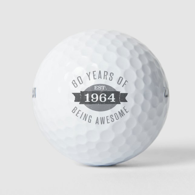 Balles De Golf 60e anniversaire Awesome 1964 (Devant)