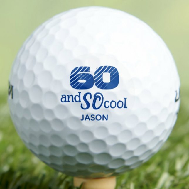 Balles De Golf 60e anniversaire Cadeau pour Frère - Cool Bleu 60  (Créateur téléchargé)