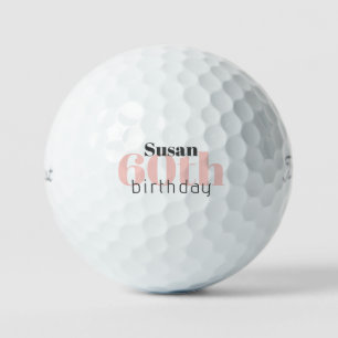 Balles De Golf 60e anniversaire Personnalisé rose Titleist Pro V1