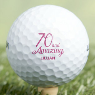 Balles De Golf 70e anniversaire cadeau femme - rose 70 et l'amour