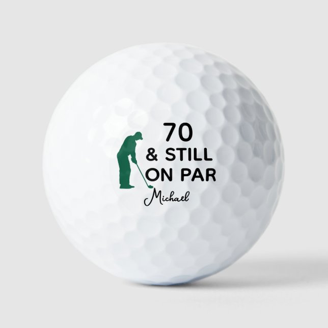 Balles De Golf 70e anniversaire Funny Custom Golf Ball avec nom (Recto)