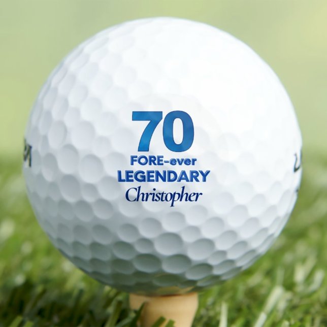 Balles De Golf 70e anniversaire Golfer Gift, FORE-ever Legendary  (Créateur téléchargé)