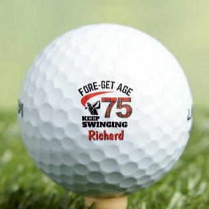 Balles De Golf 75e cadeau pour Co-Worker - 70 ans cadeau Red Plai