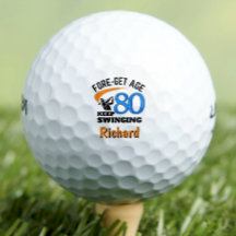 80e Anniversaire Golf Balls 80 Ans Drôle Cadeau Bl