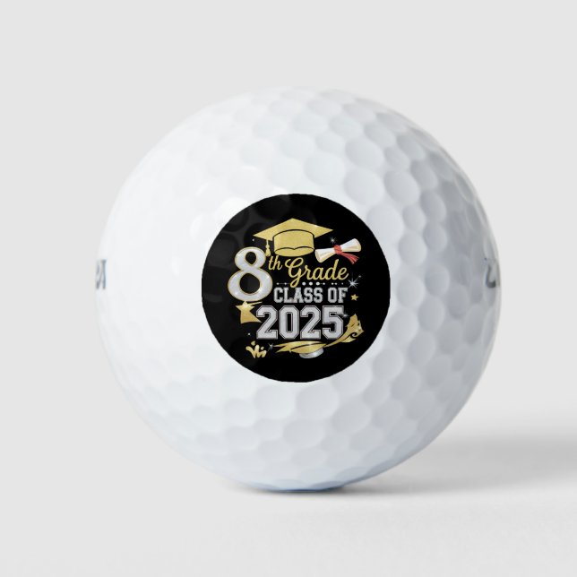 Balles De Golf 8e Classe De 2025 Graduate Graduation (Devant)