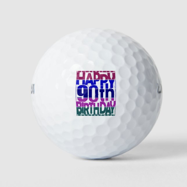 Balles De Golf 90e anniversaire_couleurs dégradés (Devant)