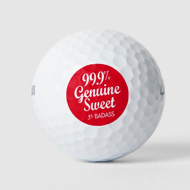 Balles De Golf 99,9% Véritable Douce .1% Badass (2) (Devant)