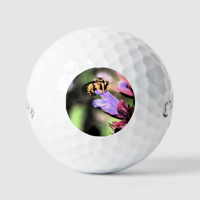 Balles De Golf Abeille et fleur css gbcna (Recto)