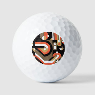 Balles De Golf Abstrait géométrique : Conception futuriste de l'o