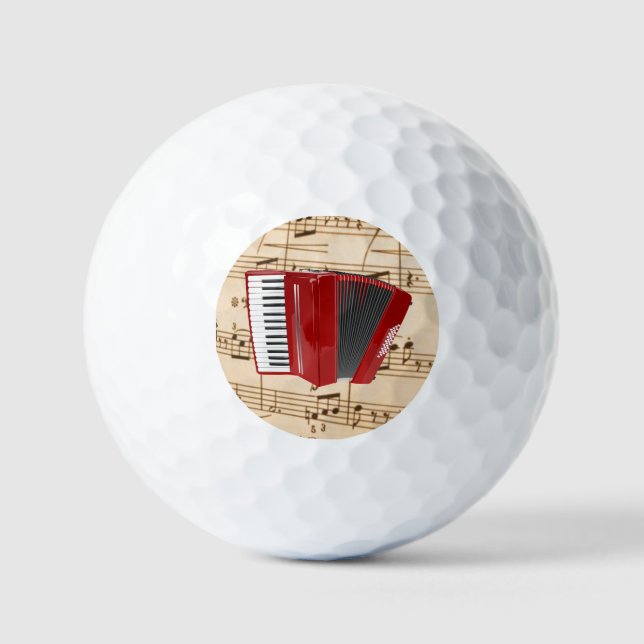 Balles De Golf Accordion : Accordion rouge, (Recto)