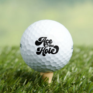 Balles De Golf Ace dans le trou amusant Simple Vintage Retro