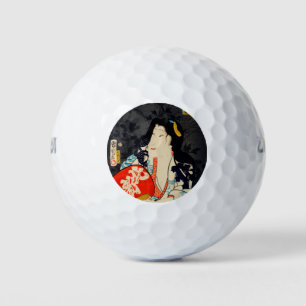 Balles De Golf Actrice japonaise par Toyohara Kunichika