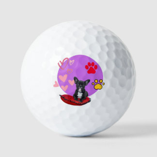 Balles De Golf Adorable frienchie puppy with hearts 