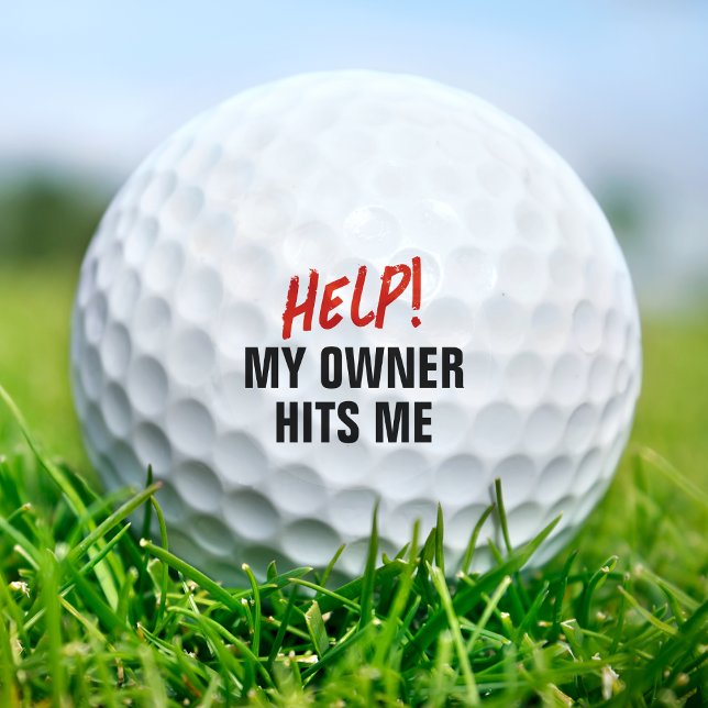 Balles De Golf Aide Mon Propriétaire Me Touche Golfing Phrase Drô (Help My Owner Hits Me Golfing Phrase Funny Quote Golf Balls)