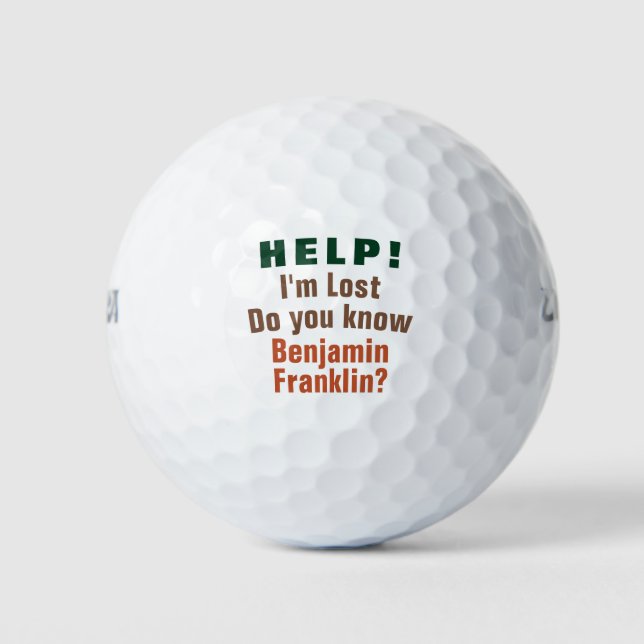 Balles De Golf Aide perdue | Drôle nom personnalisable personnali (Devant)
