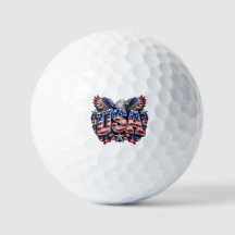 Balles de golf aigle athlétique USA 3D brillantes
