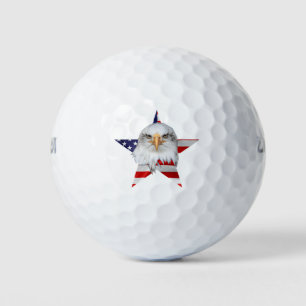 Balles De Golf Aigle Élégant, Drapeau Américain, Patriotique
