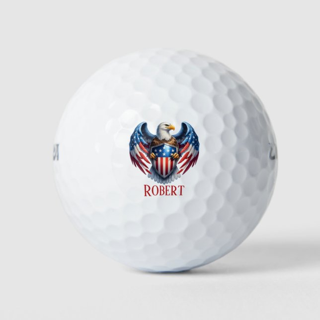 Balles De Golf Aigle patriotique (Devant)