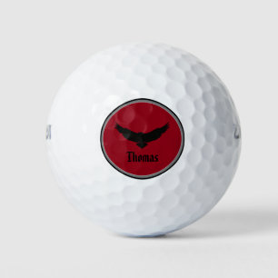 Balles De Golf Aigle simple et propre gris foncé personnalisé