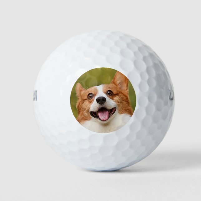 Balles De Golf Ajouter photo de chien personnalisé Customisé (Devant)