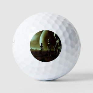 Balles De Golf ALIENS gris SF sur la planète Alien (1)