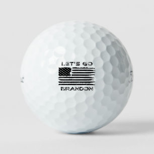 Balles De Golf Allez Brandon Funny Biden Chant Distressed Drapeau