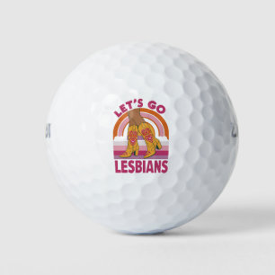 Balles De Golf Allons faire les lesbiennes LGBTQ Pride Mois Cowgi