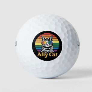 Balles De Golf Ally Cat LGBT Rainbow Flag LGBTQ Cadeau