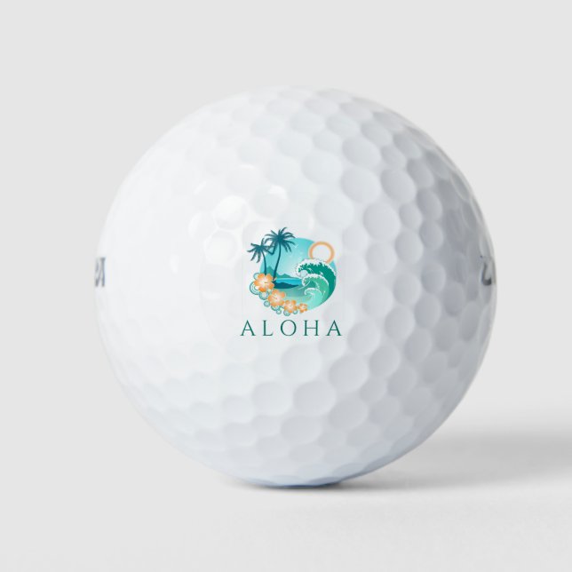 Balles De Golf Aloha Tropical (Devant)